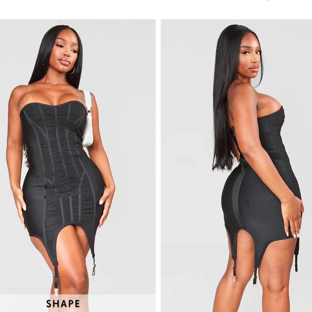 PrettyLittleThing Black Shapewear Dress - Picture 2 of 2
